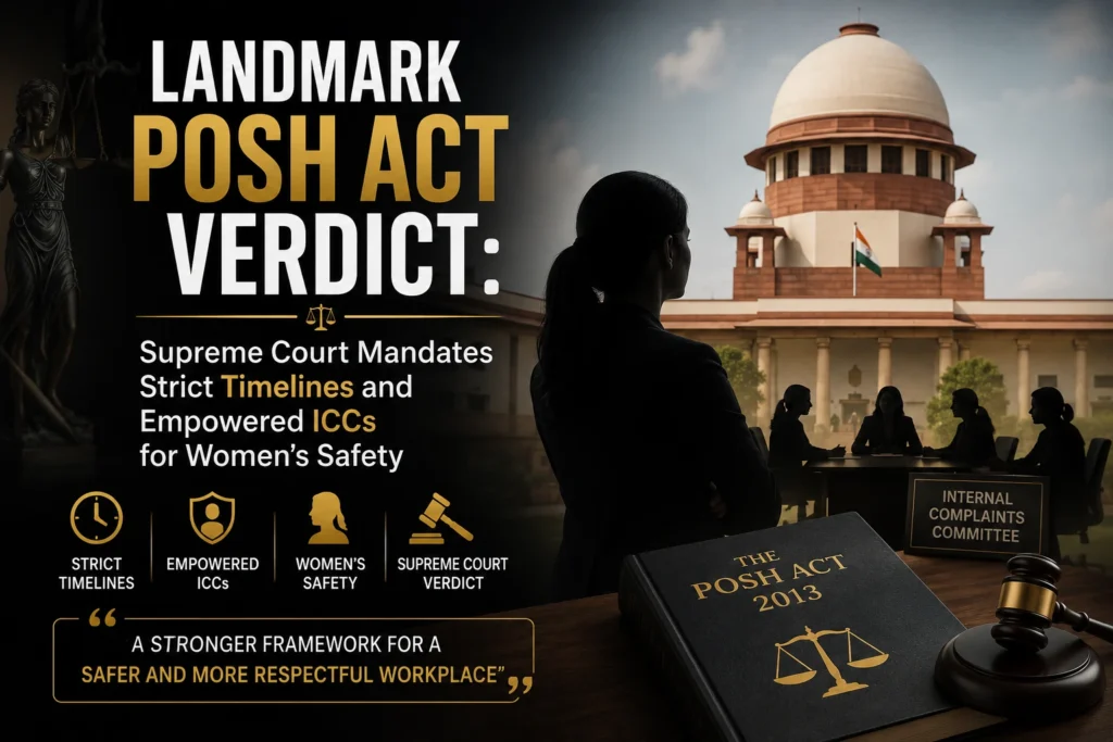 Landmark POSH Act Verdict: Supreme Court Mandates Strict Timelines and Empowered ICCs for Women’s Safety chatgpt image may 26, 2026, 05 57 27 pm